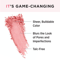 IT Cosmetics Bye Bye Pores Blush silk and collagen ingredients for skin-smoothing finish