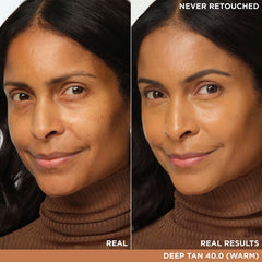IT Cosmetics Bye Bye Under Eye Concealer Deep Tan texture swatch reveals creamy, blendable coverage