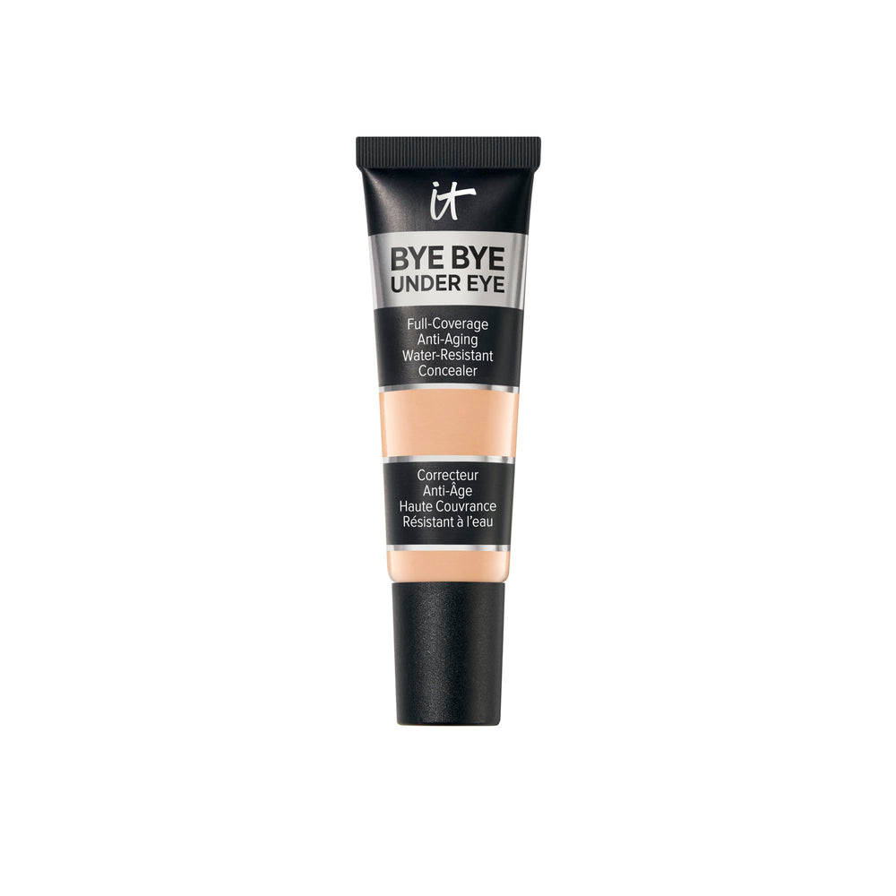 IT Cosmetics Bye Bye Under Eye Concealer Light Buff bottle shown for full coverage.