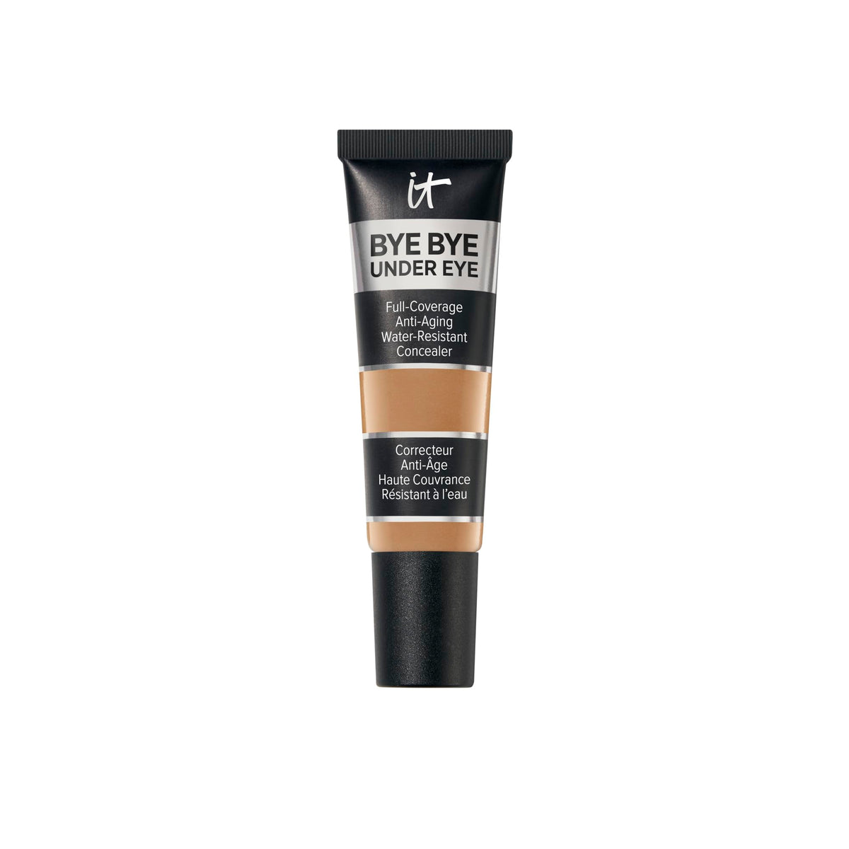 IT Cosmetics Bye Bye Under Eye Concealer Tan Natural bottle front demonstrating full coverage