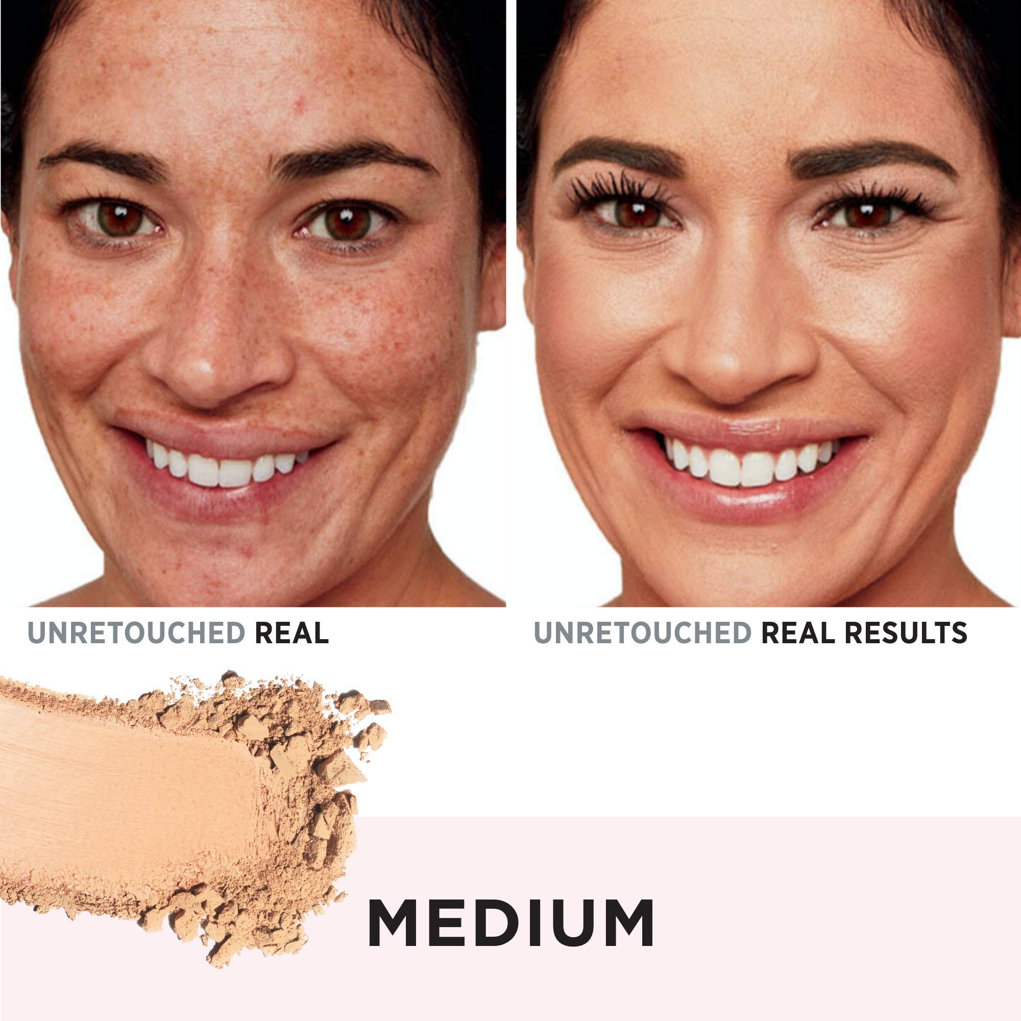IT Cosmetics CC+ Airbrush Powder Medium skin swatch for natural tone