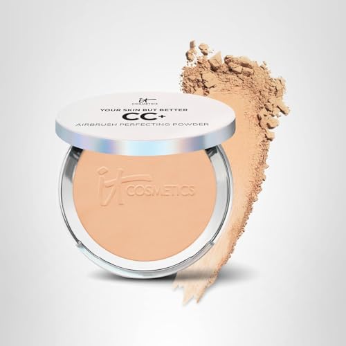 IT Cosmetics CC+ Airbrush Powder Medium wear test showing lasting finish