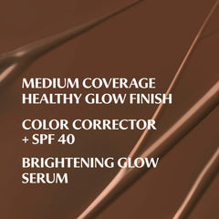 IT Cosmetics CC+ Nude Glow Deep Cool swirl-on-skin demonstrating luminous coverage