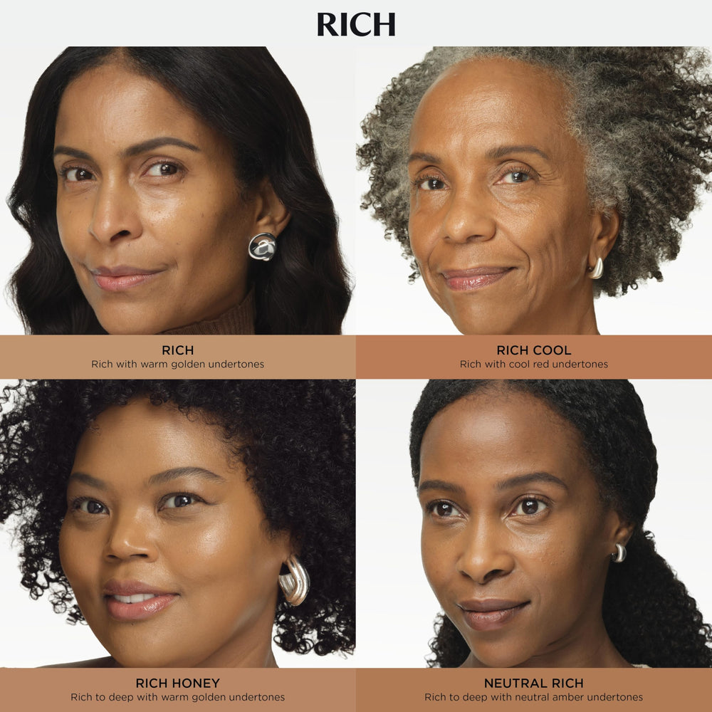 Texture swirl of CC+ Nude Glow indicates smooth coverage and refined skin