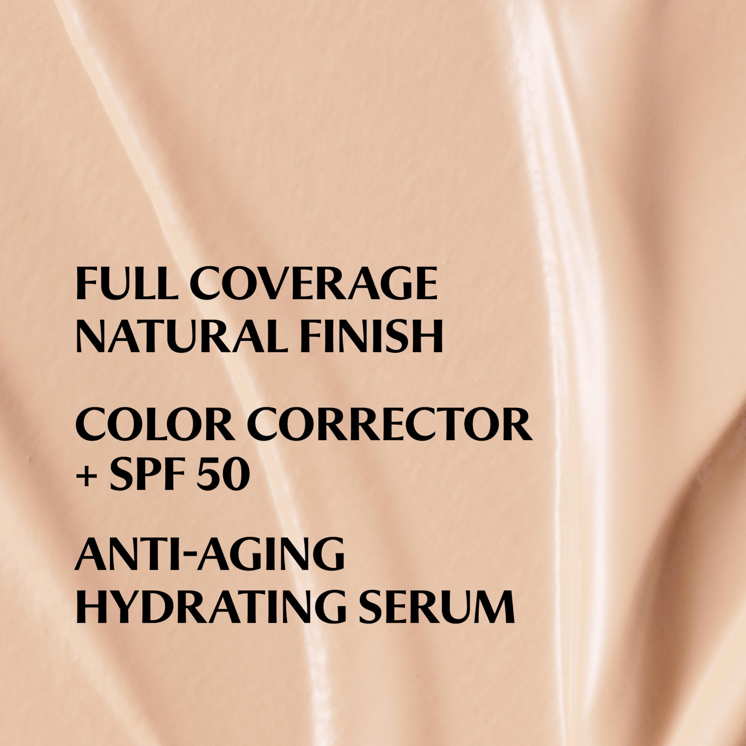 CC+ Cream built-in color correcting pigments swatch demonstrates balanced skin tone