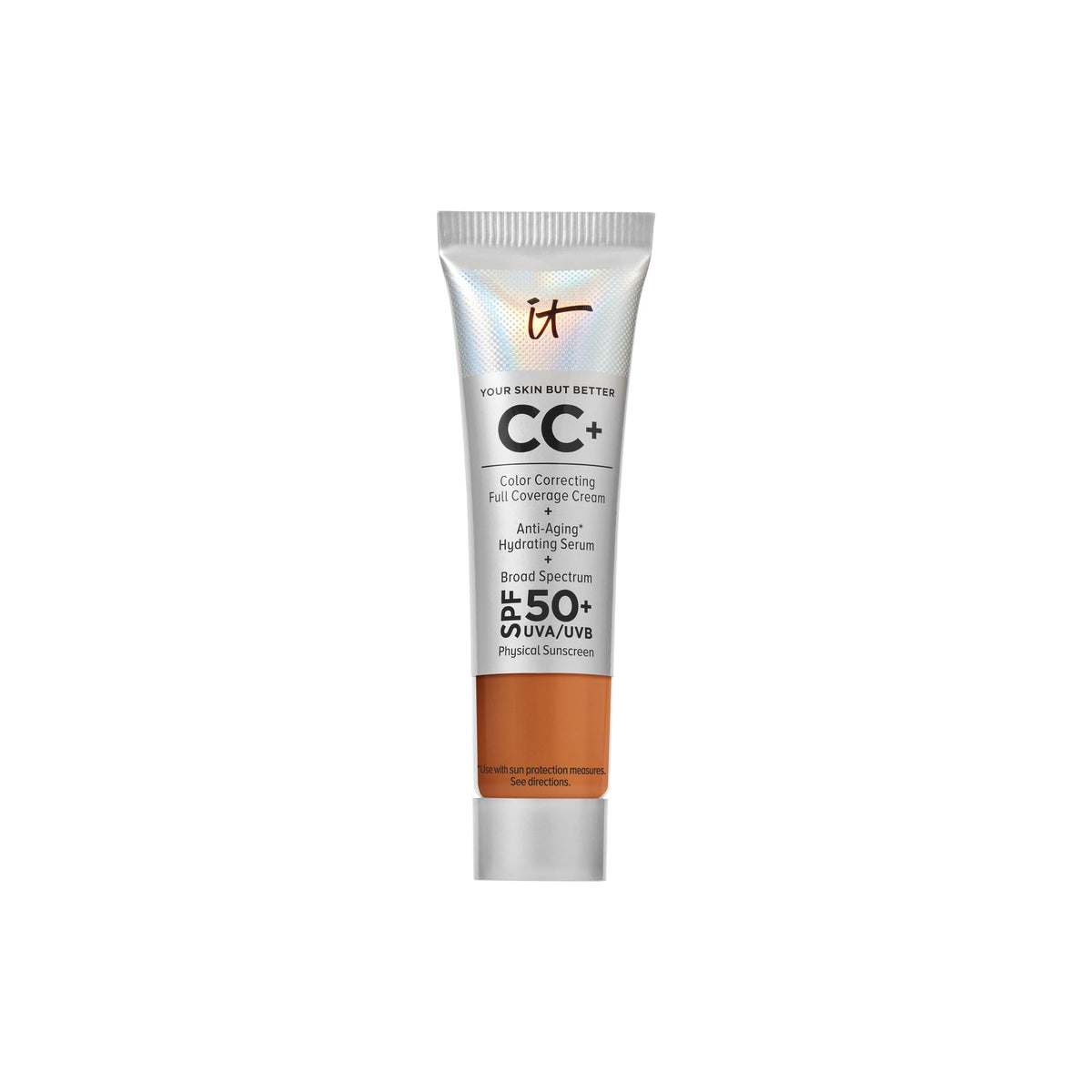 IT Cosmetics CC+ Cream travel tube ready for on-the-go coverage.