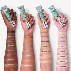 IT Cosmetics CC+ Natural Matte face portrait highlighting long wear for oily/combination skin