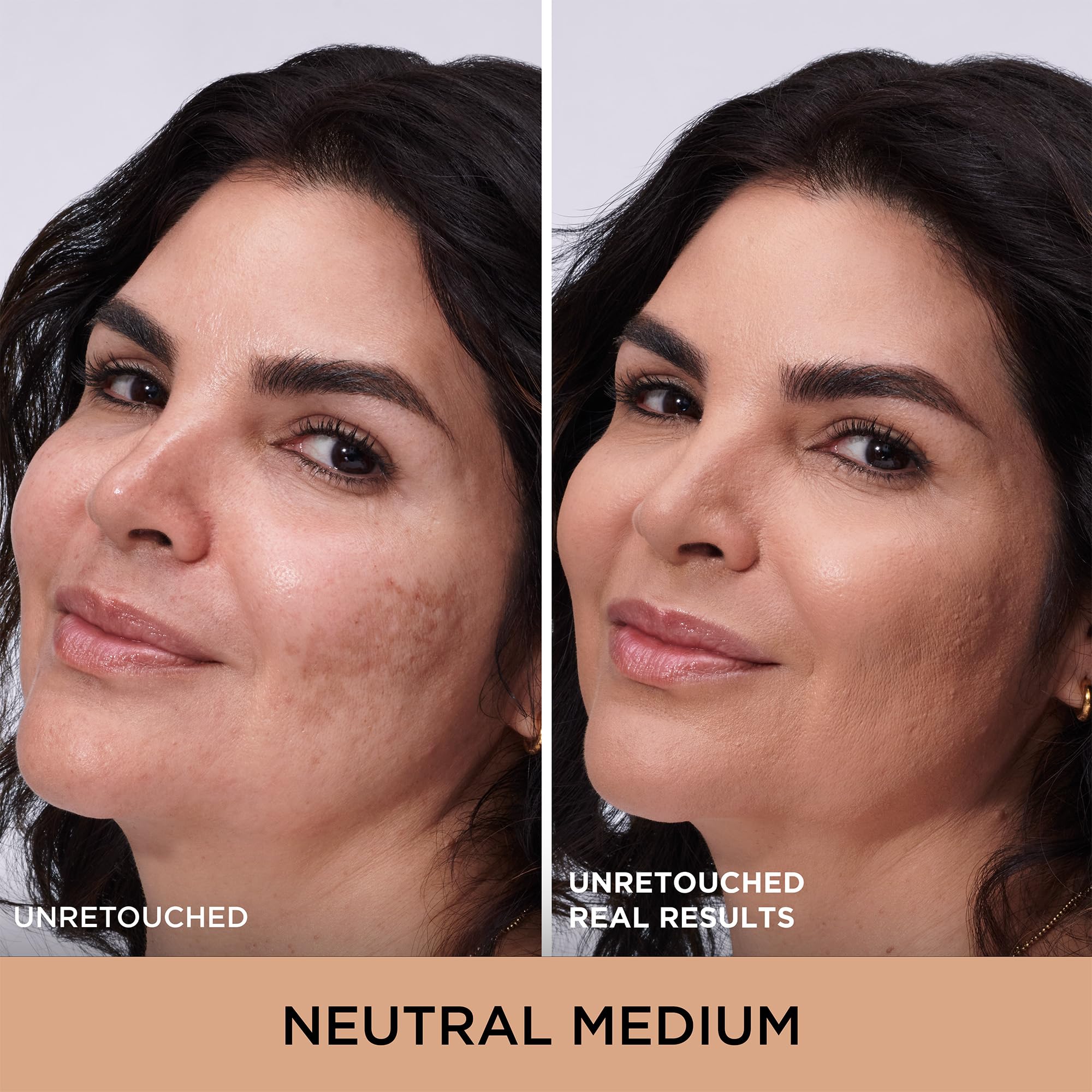 Swatch of IT Cosmetics CC+ Natural Matte Neutral Medium showing seamless color and matte finish