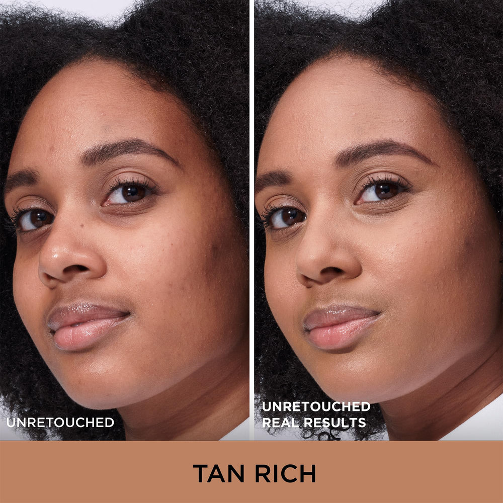 IT Cosmetics CC+ Natural Matte Tan Rich swatch shows rich color and easy blending for a natural finish.