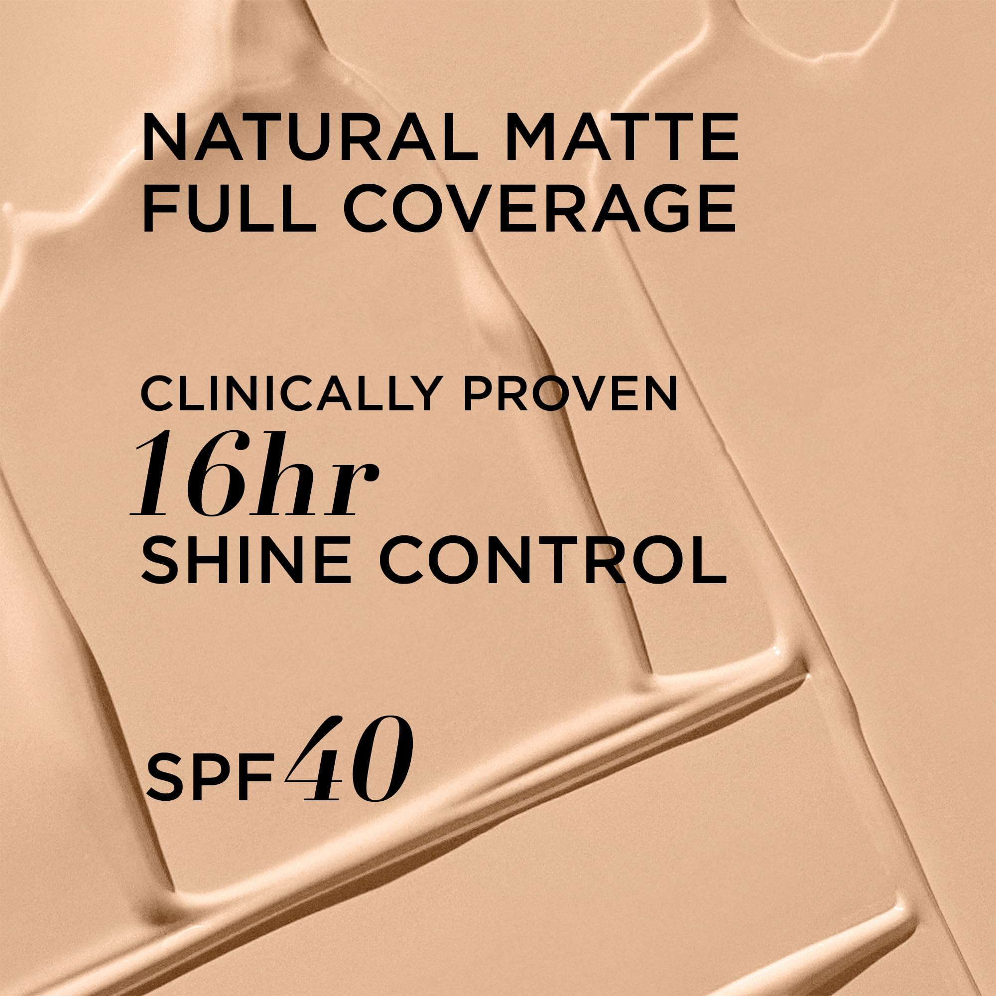 IT Cosmetics CC+ Natural Matte texture swatch demonstrates full coverage with a natural matte look.