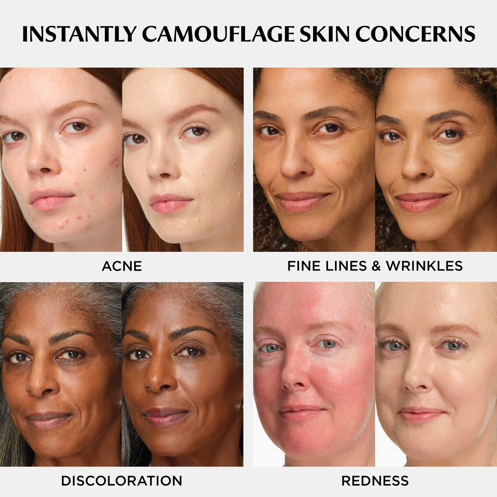 IT Cosmetics CC+ Cream SPF 50+ blends invisibly on skin without white cast.