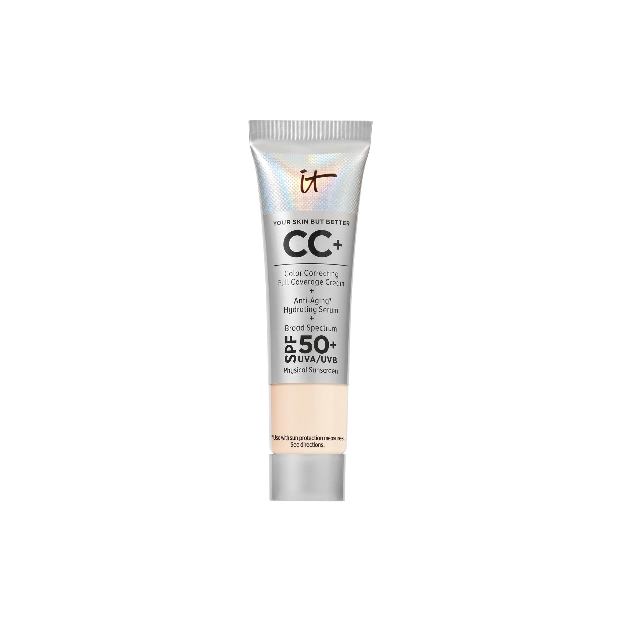 IT Cosmetics CC+ Travel bottle with pump for easy mess-free application on the go