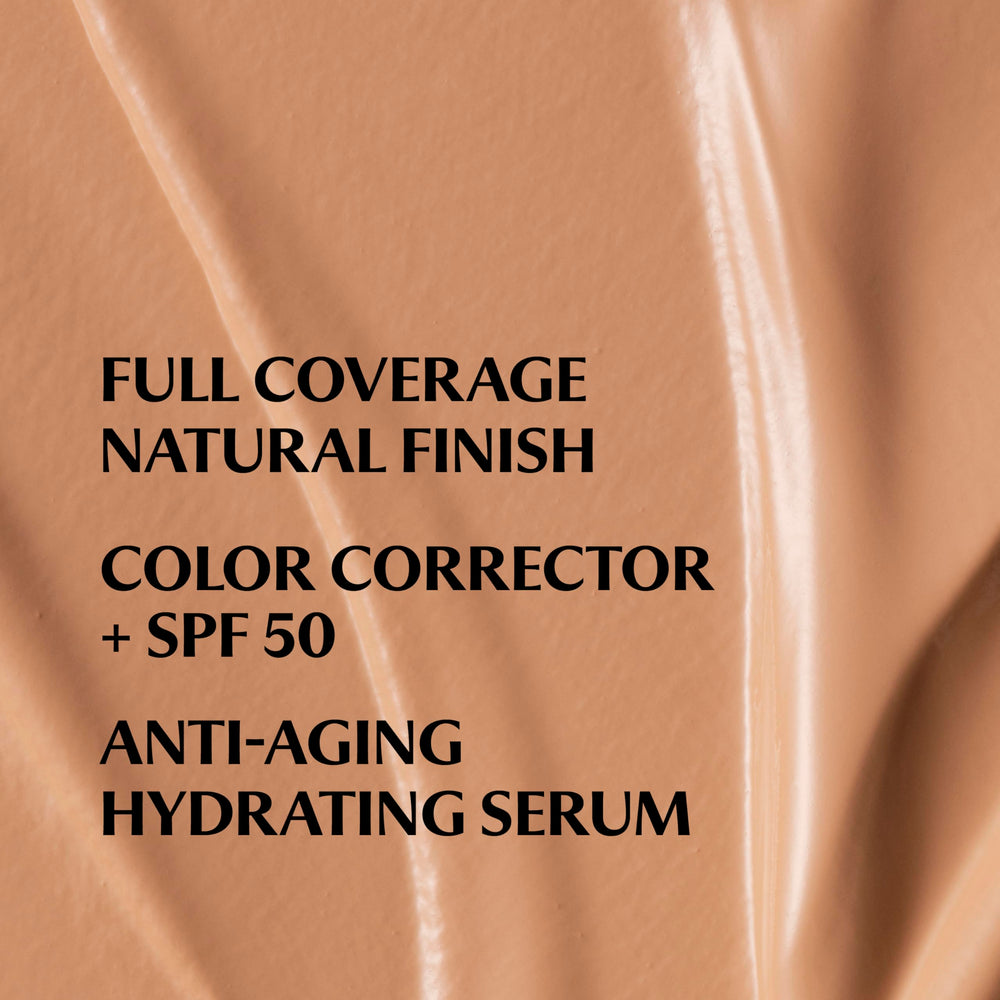 IT Cosmetics CC+ Cream Travel Tan texture on skin demonstrates buildable coverage.
