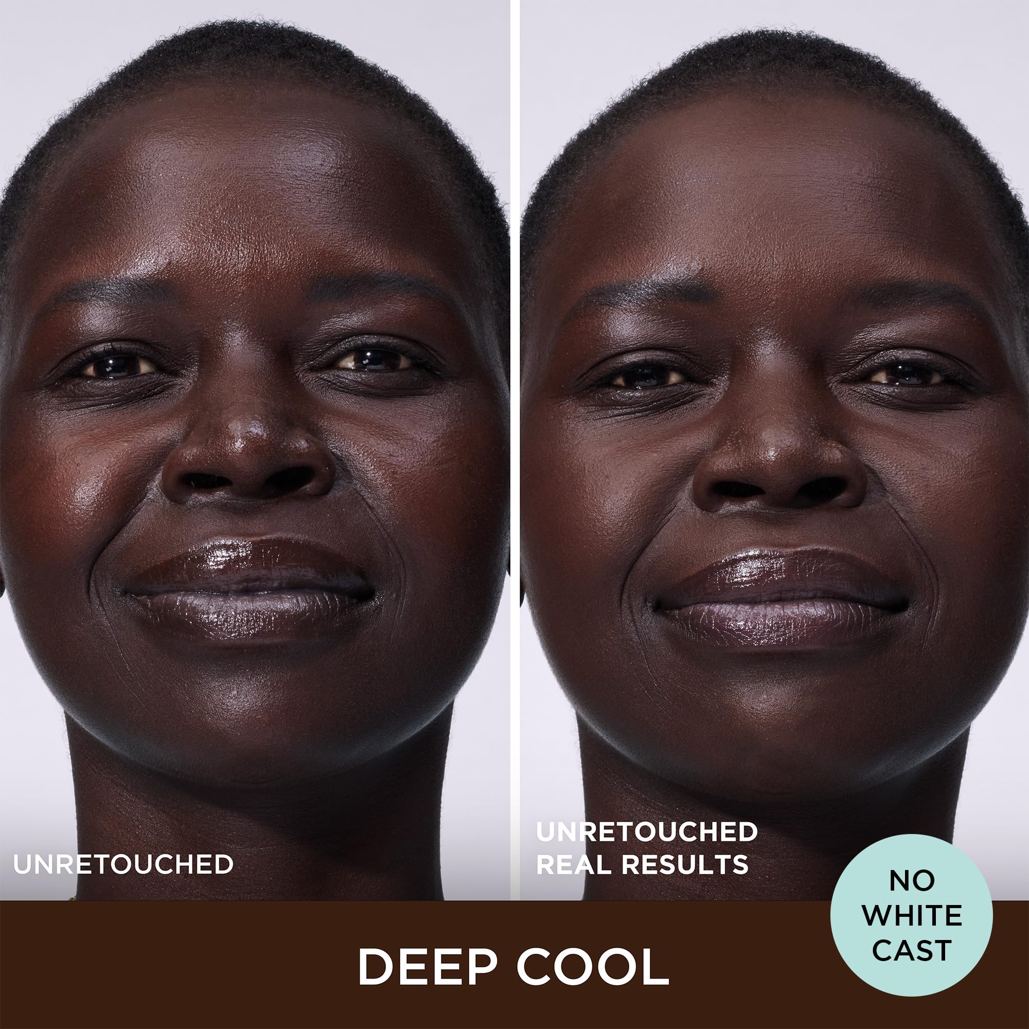 IT Cosmetics CC+ Natural Matte Deep Cool swatches showing even color correction.