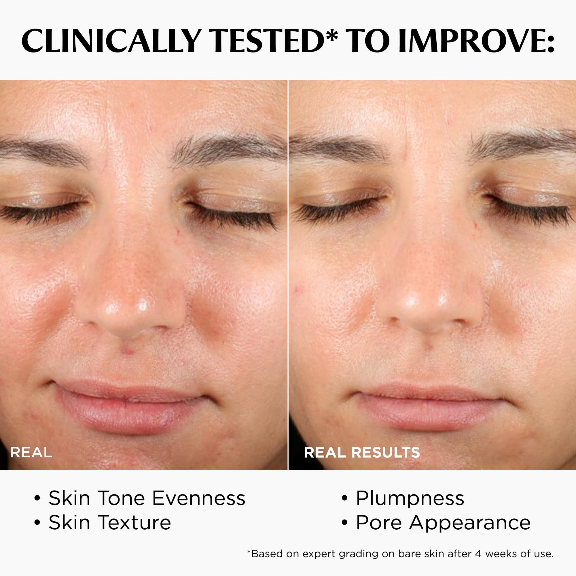 Hydration-focused image showing dewy finish from hyaluronic acid