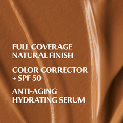 Deep Honey swatch on skin demonstrates color correction and natural finish