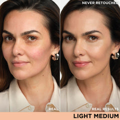 IT Cosmetics CC+ Cream Travel SPF 50 swatch shows natural coverage and color correction.