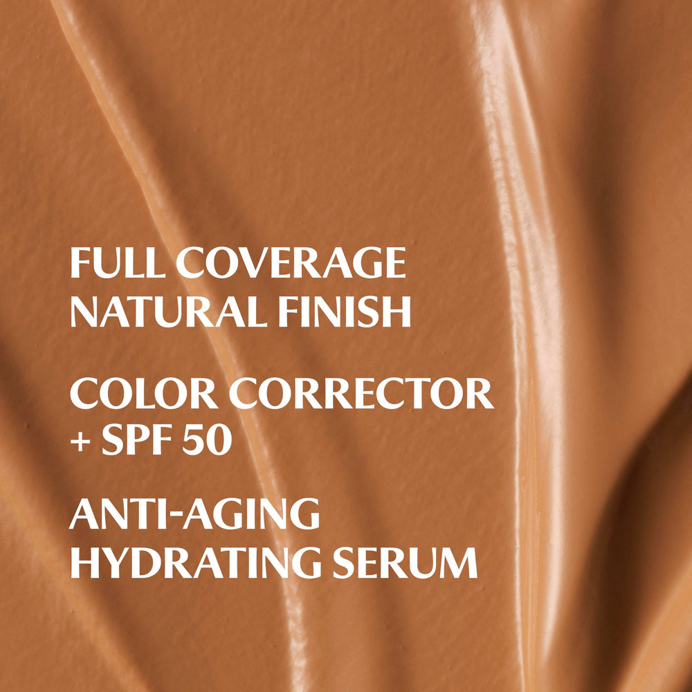 IT Cosmetics CC+ Cream Travel close up swirl demonstrates blended, seamless finish.