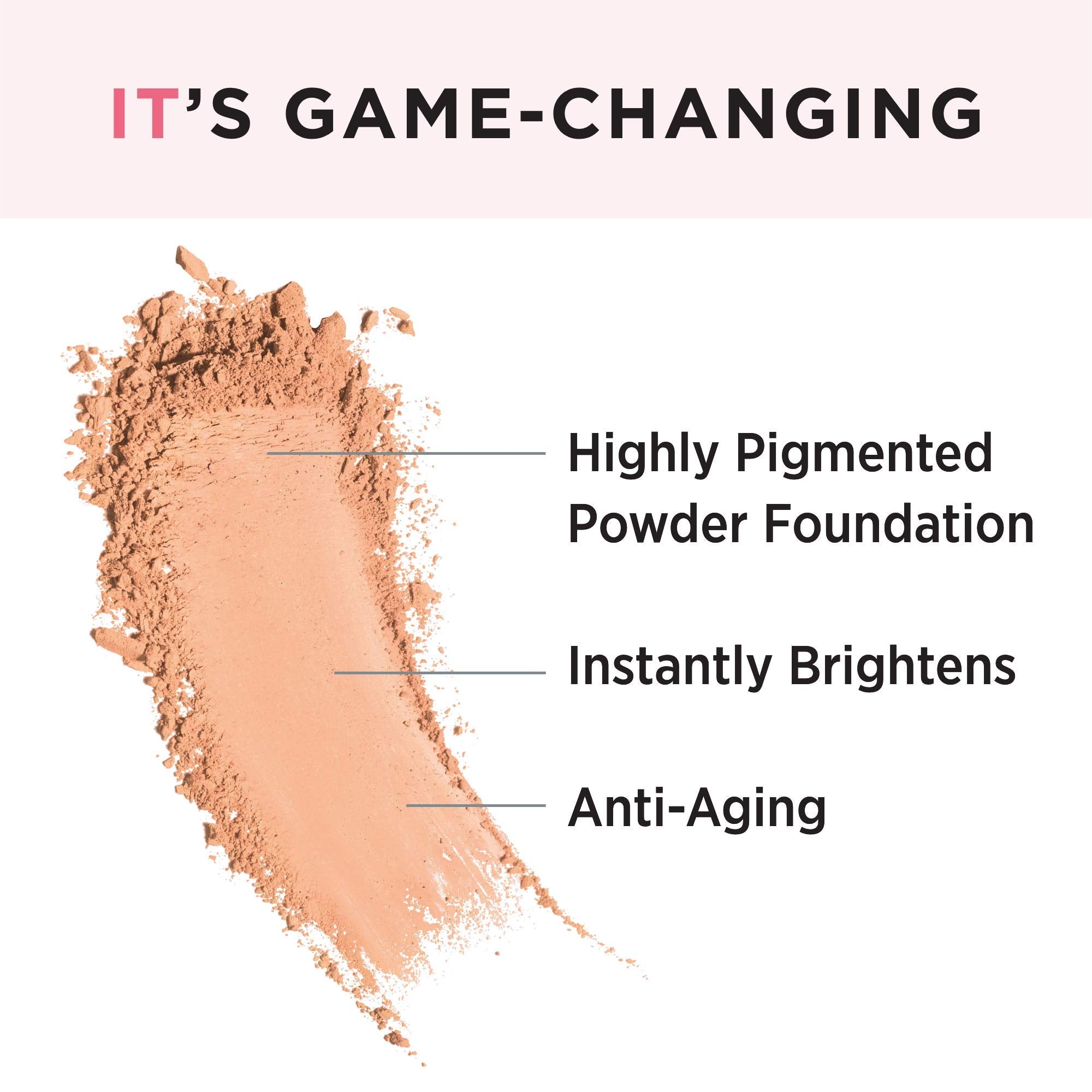 IT Cosmetics Celebration Foundation Illumination Tan being buffed with a brush for natural coverage