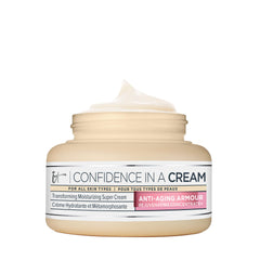 IT Cosmetics Confidence in a Cream Jumbo packaging highlighting premium hydration and barrier support