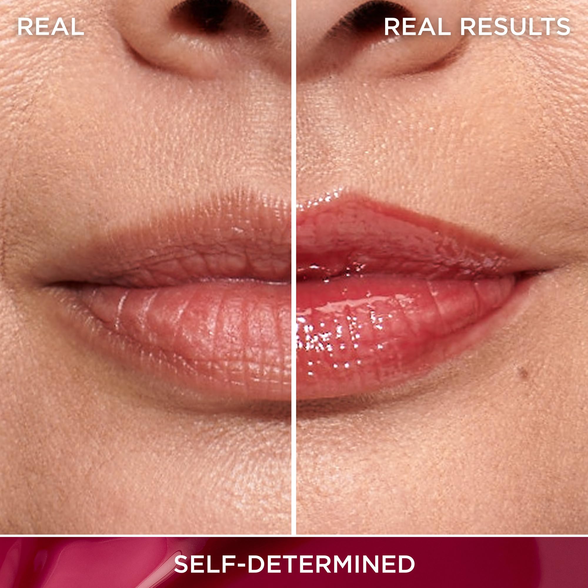 IT Cosmetics Confidence in a Serum Lip Gloss Self-Assured swatch delivers a clear shimmer