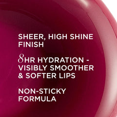 IT Cosmetics Confidence in a Serum Lip Gloss Self-Determined swatch shows a sheer mauve glow