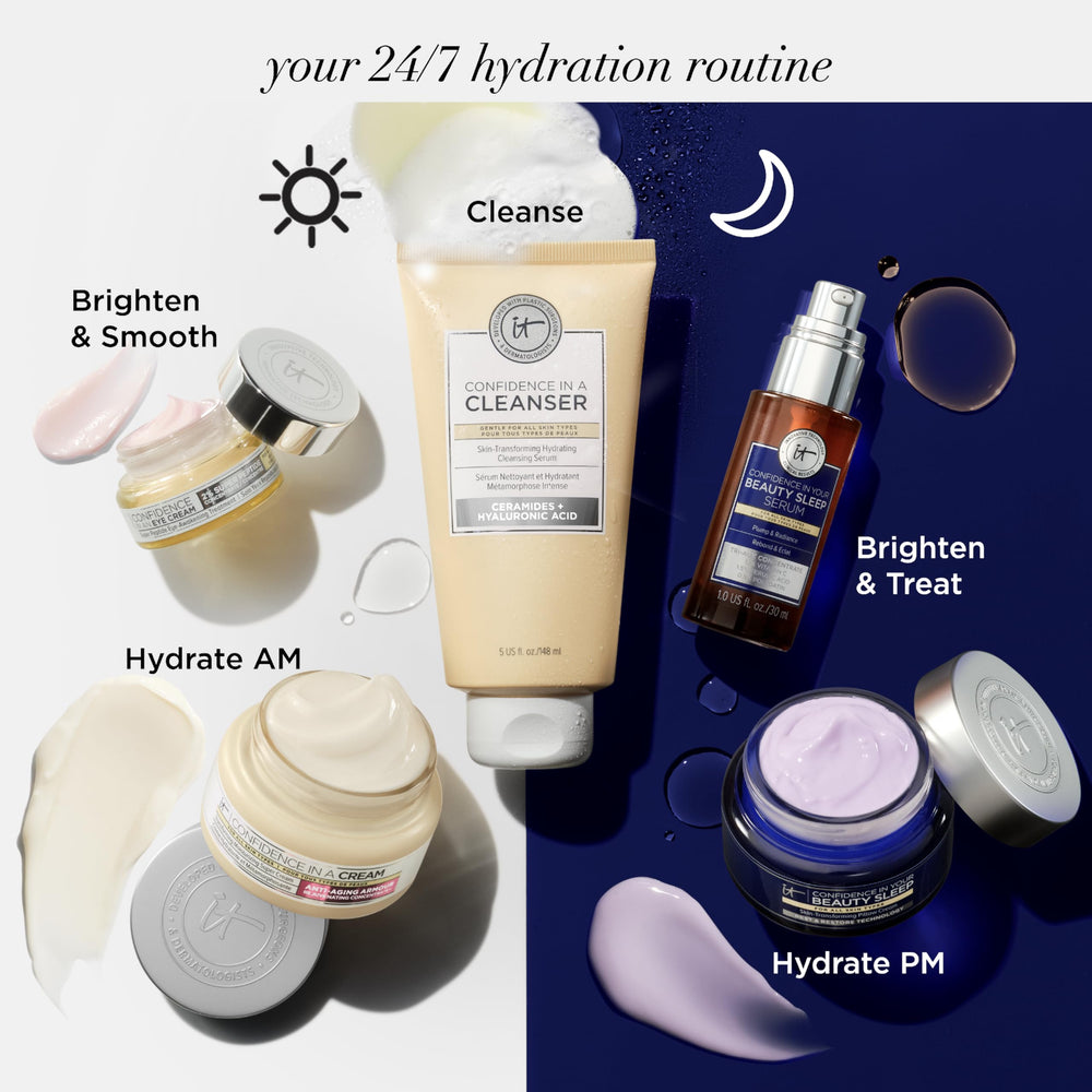 IT Cosmetics Confidence in Your Beauty Sleep on-skin moment shows immediate hydration.