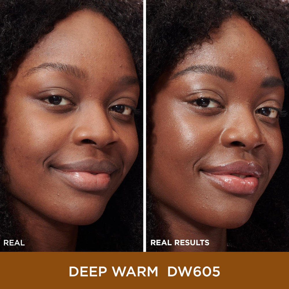 Cream swatch of IT Cosmetics Do It All Radiant Concealer Deep Warm showing glow and medium coverage