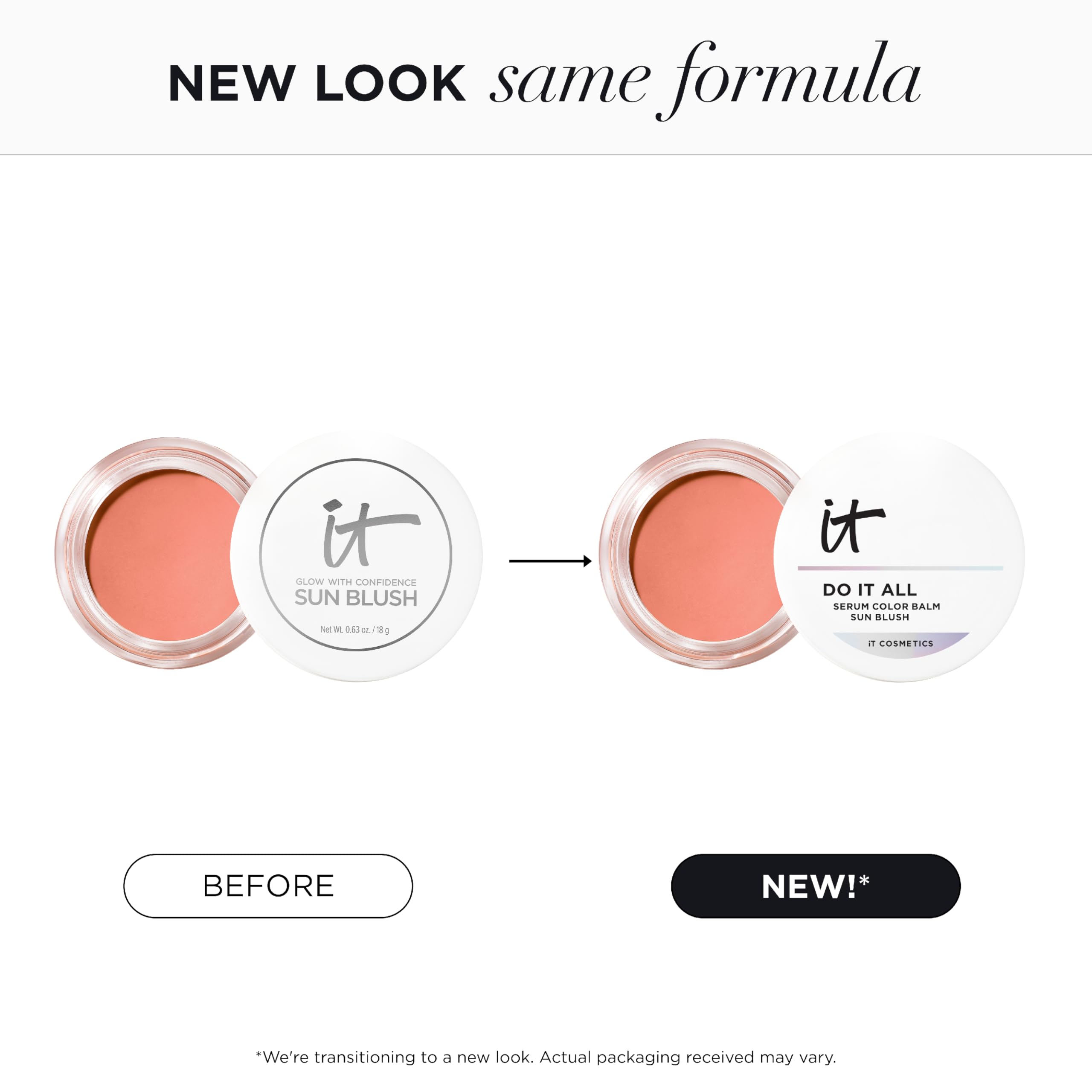 Mature skin friendly lift and reshape effect with IT Cosmetics Do It All Serum Color Balm