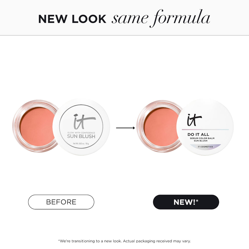 Mature skin friendly lift and reshape effect with IT Cosmetics Do It All Serum Color Balm