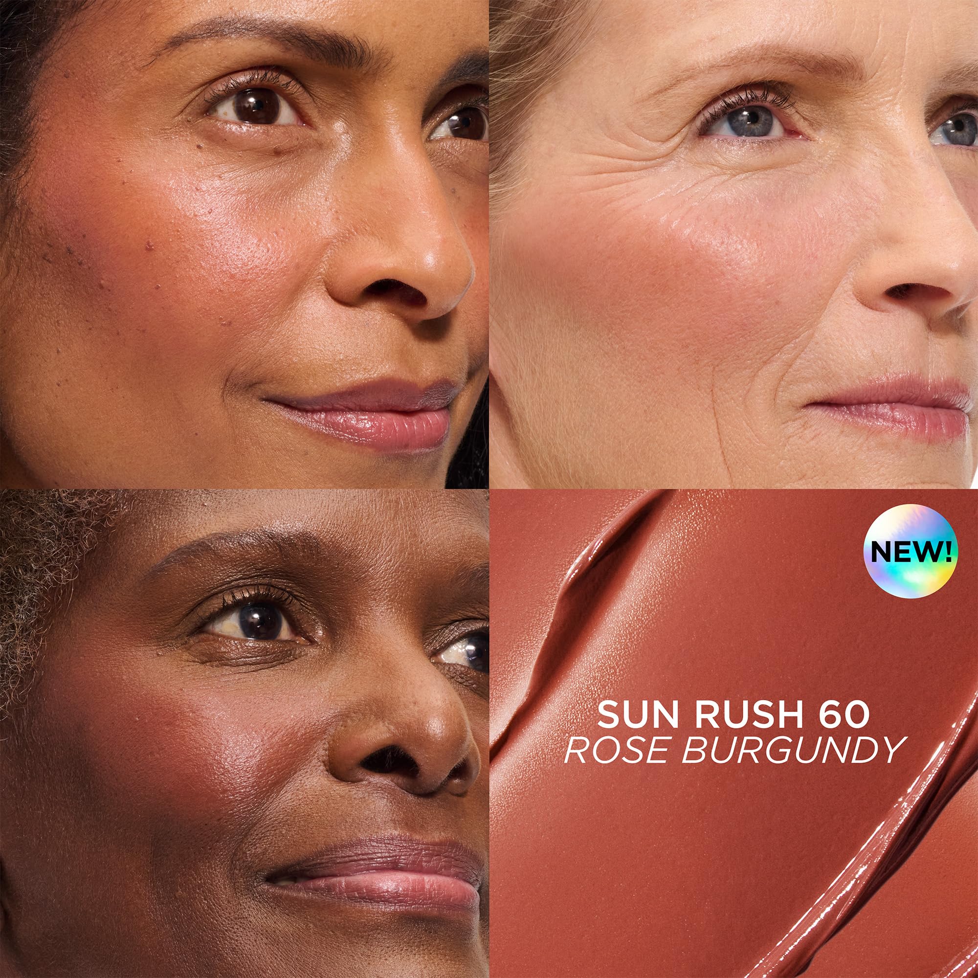 IT Cosmetics Sun Rush swatches show buildable cheek color.