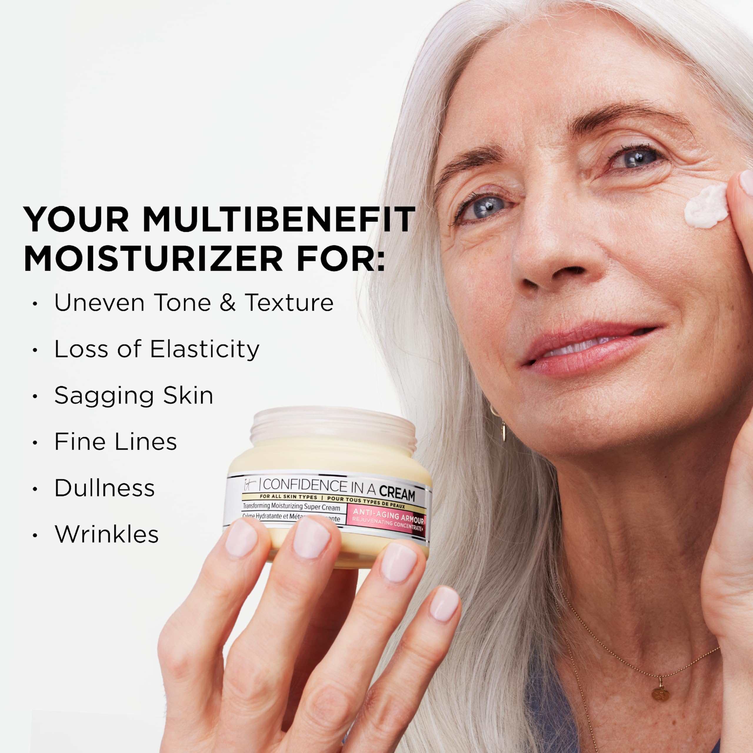 Niacinamide and peptide-lipid complex in IT Cosmetics Confidence in a Cream Jumbo