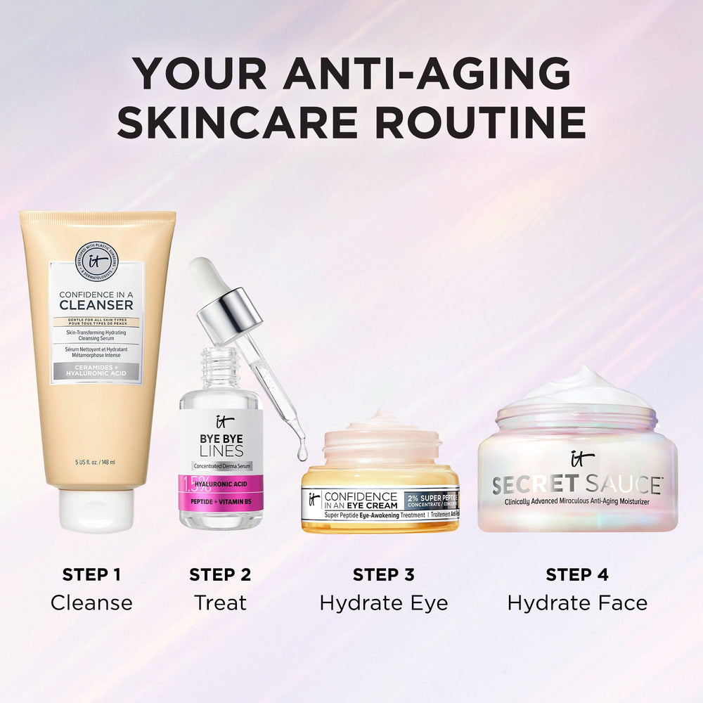 Adenosine ingredient label highlight in IT Cosmetics Secret Sauce moisturizer.