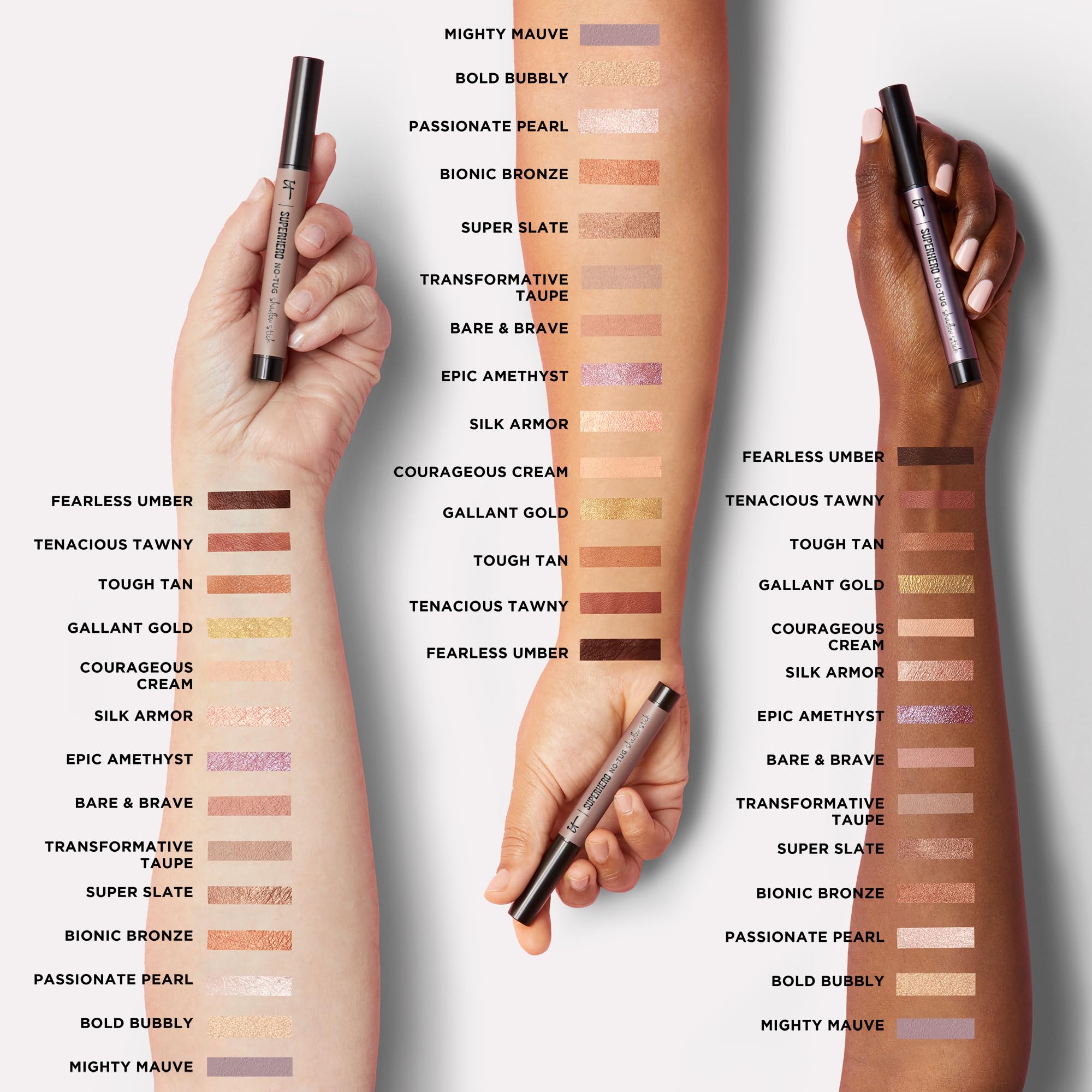 Crease-resistant finish maintains color with light blending.