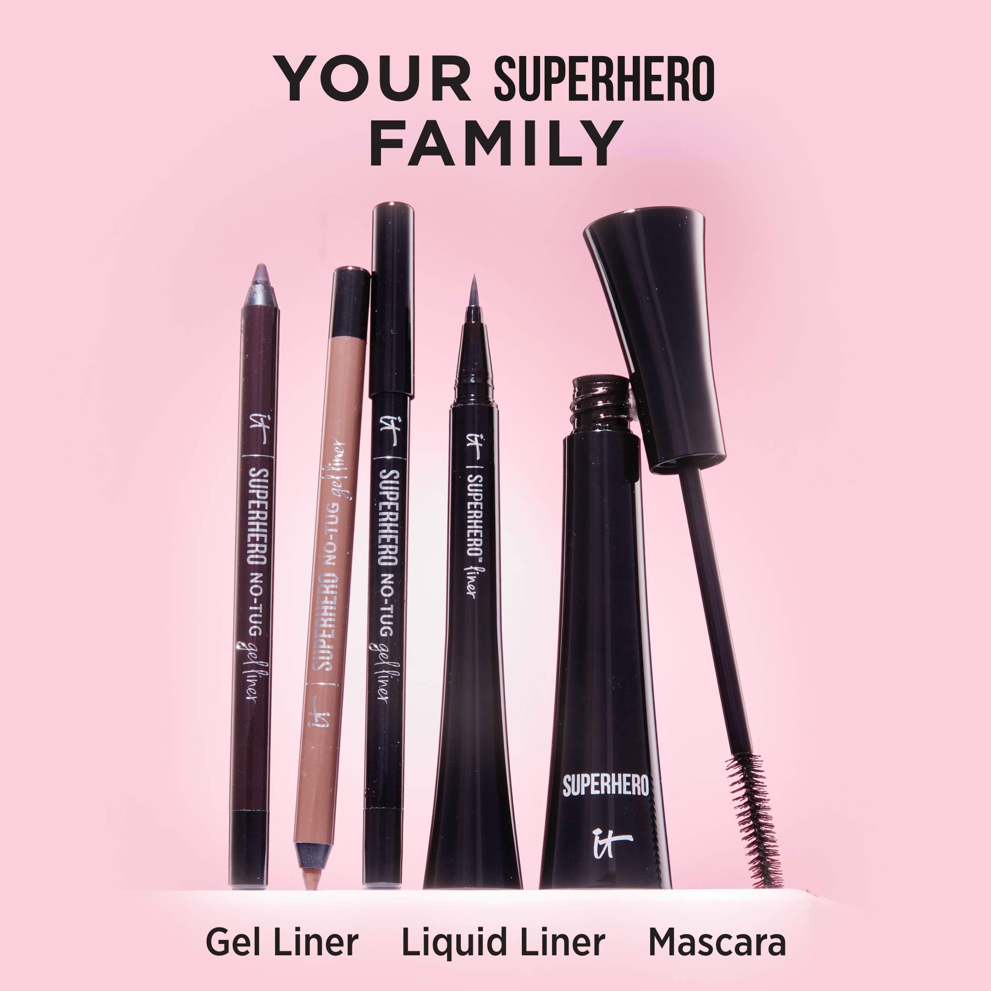 Travel-friendly packaging ideal for day-to-night looks with IT Cosmetics eyeliner