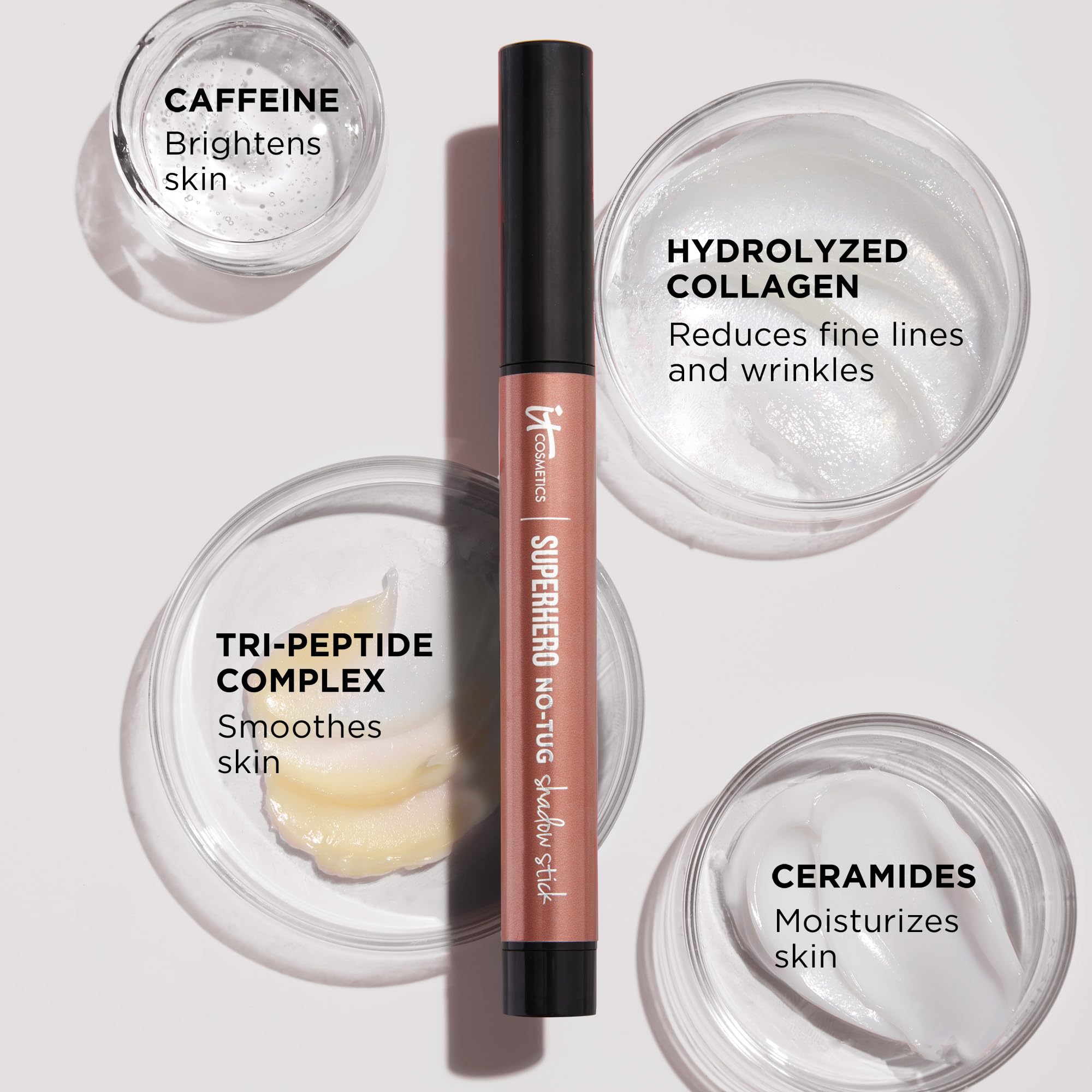 IT Cosmetics Mighty Mauve waterproof shadow stick delivers long-lasting wear.