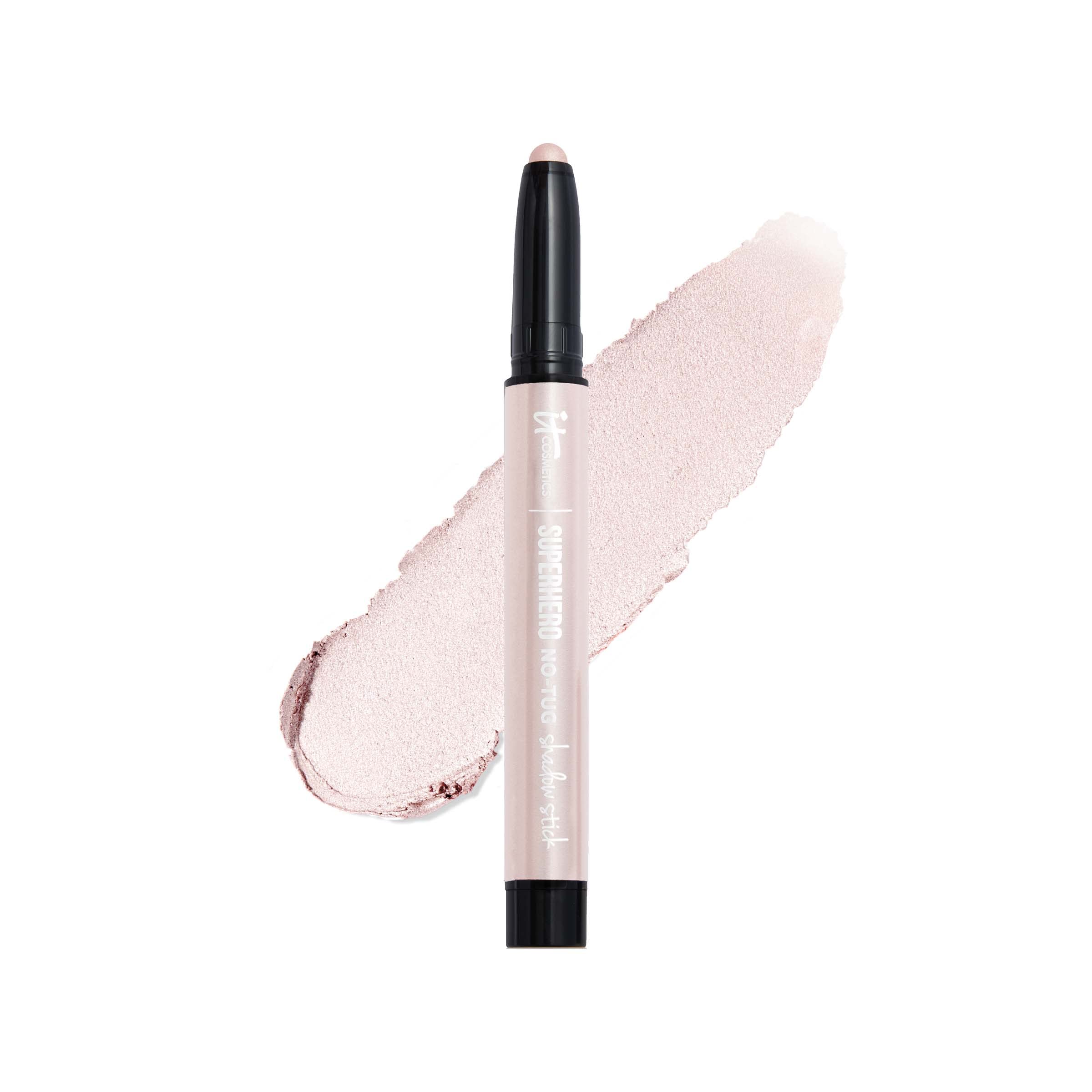 IT Cosmetics Superhero No-Tug Shadow Stick Passionate Pearl swatch for quick, vibrant color.