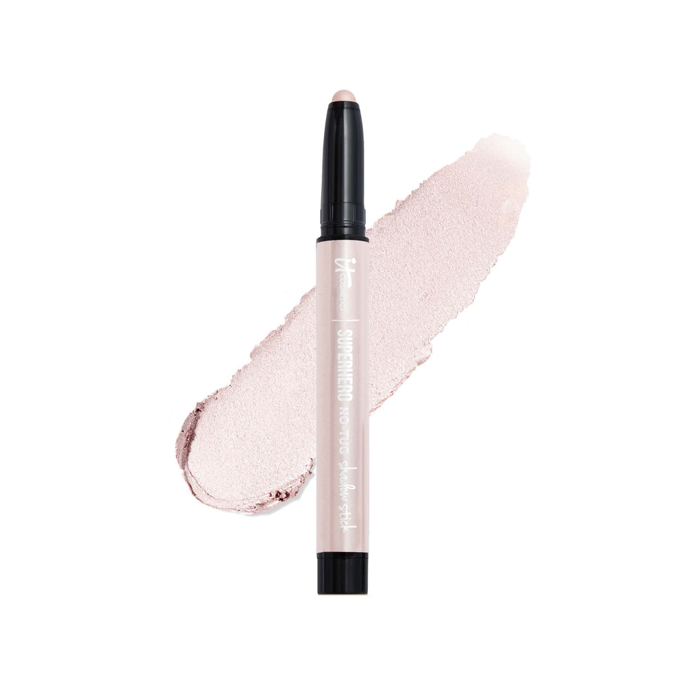 IT Cosmetics Superhero No-Tug Shadow Stick Passionate Pearl swatch for quick, vibrant color.