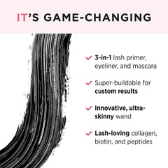 IT Cosmetics Tightline lengthening glide showcases fuller-looking lashes.