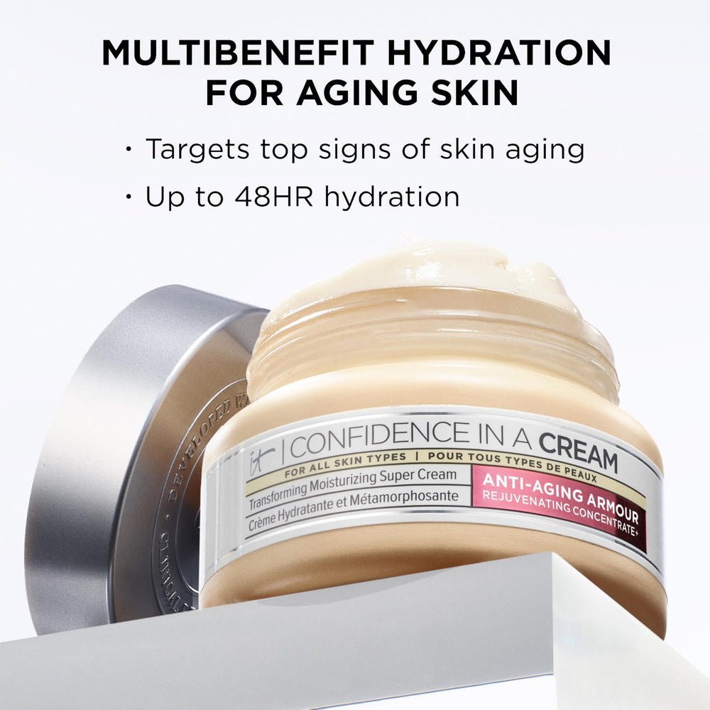 IT Cosmetics Confidence in a Cream Jumbo demonstrating even tone and hydration across tones