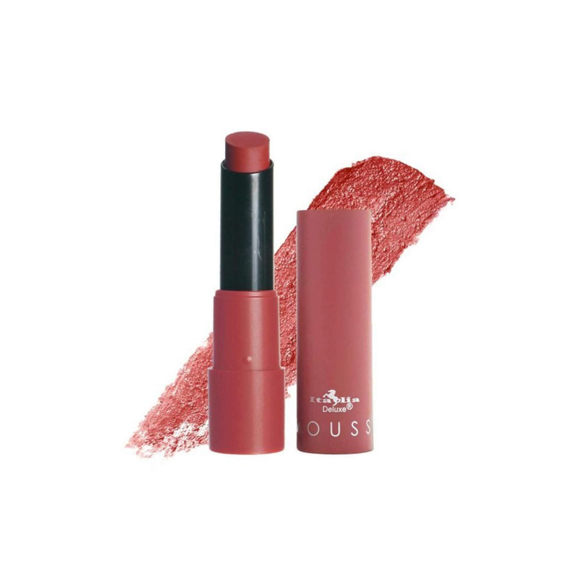 Italia Deluxe Natural swatches provide a neutral shade for seamless lip pairings.