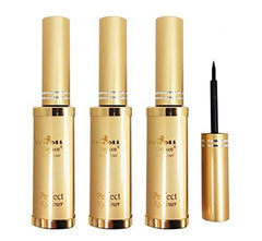 Italia Deluxe Perfect Liquid Eyeliner Waterproof 3pc Set showing precise lines and quick-dry wear
