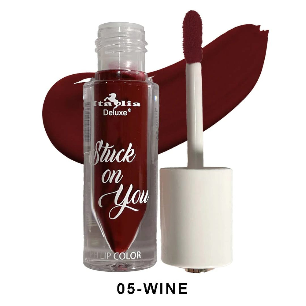 Italia Deluxe Stuck On You lip color 6-set gloss adds sleek, wearable shine.