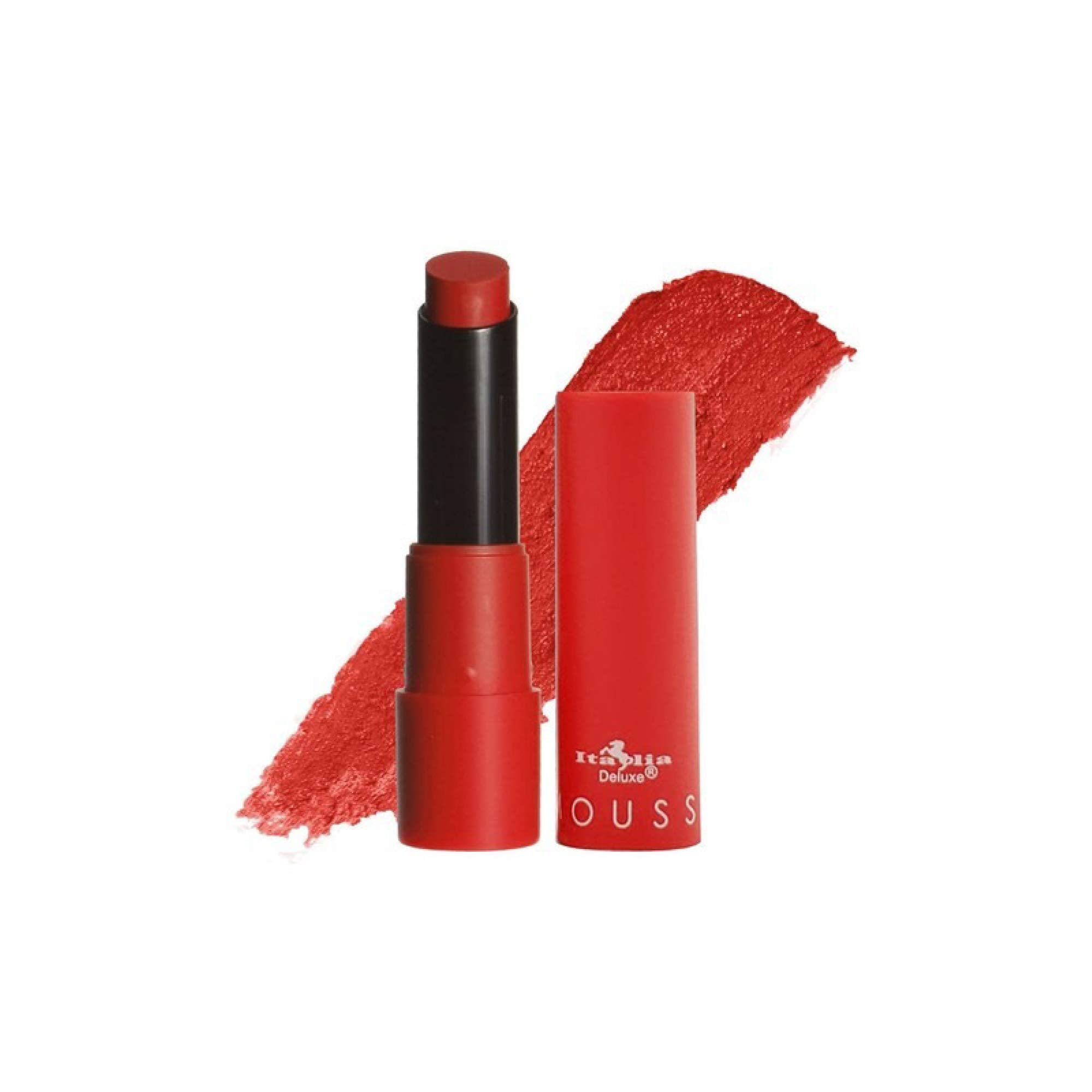 Italia Deluxe Poison Apple swatch offers deep red for dramatic evenings.