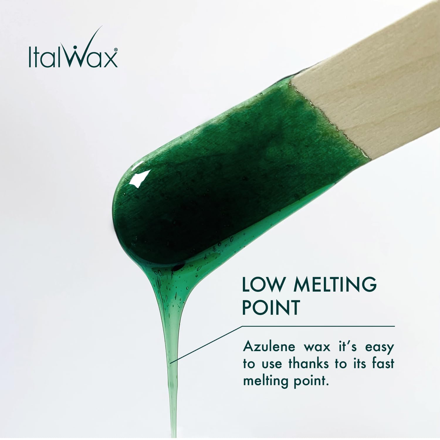 Italwax Azulene beads texture close-up demonstrates even melt and glide