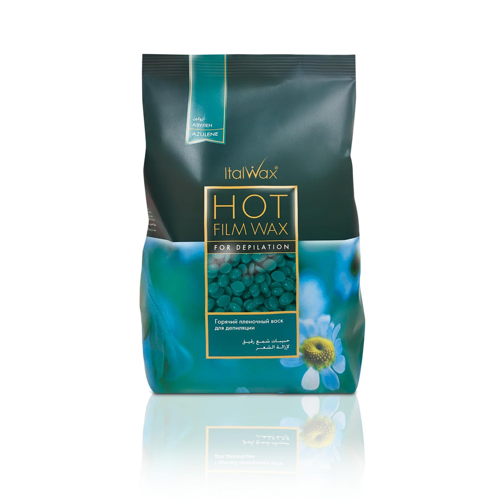 Italwax Azulene beads packaging shown for a clean, professional waxing experience