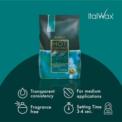 Italwax Azulene beads close-up highlighting smooth texture for easy use