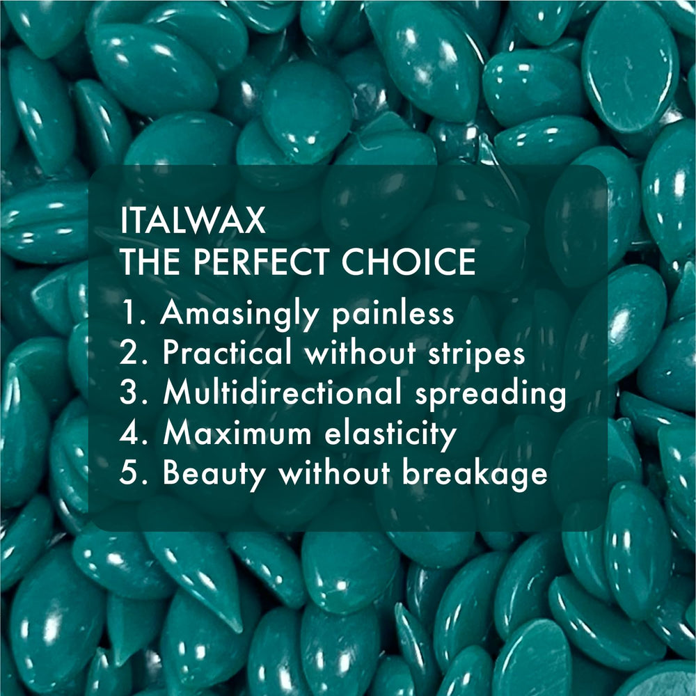 Italwax Azulene spatula application shows effortless application on skin