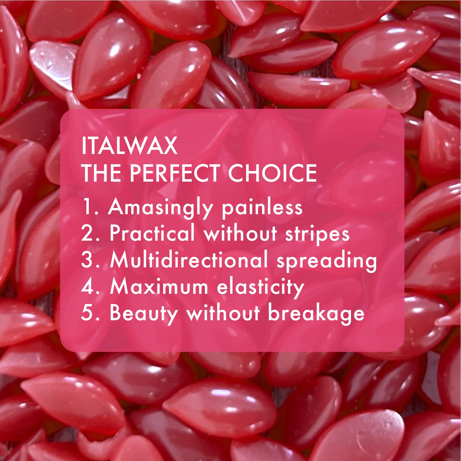 Bikini area waxing with Italwax Rose hard wax beads.