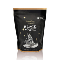Italwax Black Magic beads close-up for sensitive skin use.